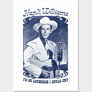 Hank Williams /// Vintage Faded Style Fan Design Posters and Art